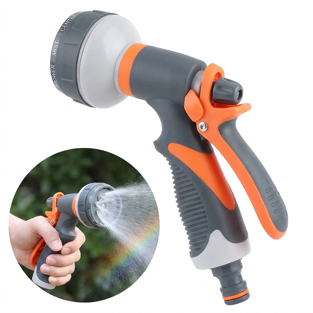 Outdoor Power 'Hose' - 洗車用ウォーターガン、高圧ガーデンホースノズル、調整可能なウォータースプレーガン、屋外清掃や庭用