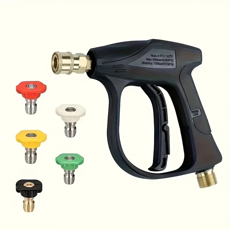 3000PSI高圧洗浄水鉄砲 M22 14 ホース接続口 1 - Outdoor Power 'Hose' のレビューと価格