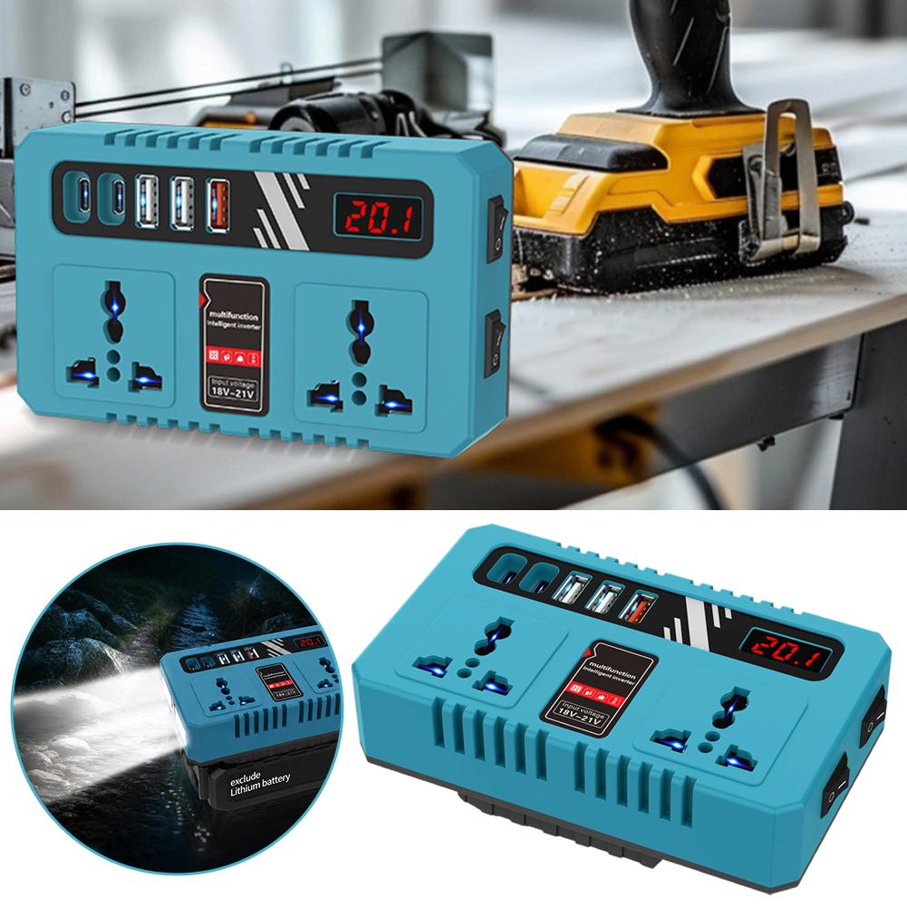 リチウムバッテリーパワーインバーター 200W 18V から - Outdoor Power Hub のレビューと価格