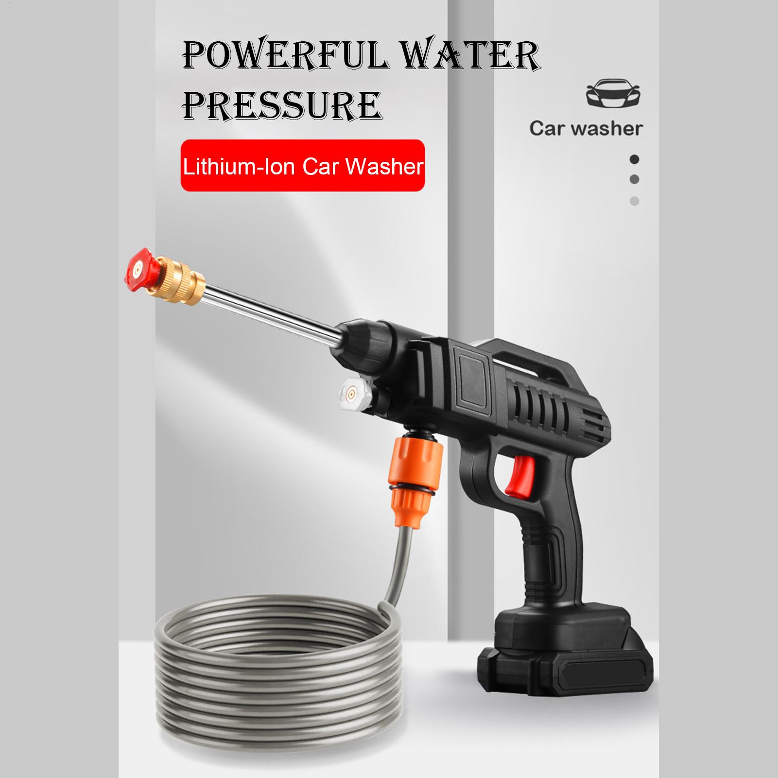 ポータブル高圧洗浄機車両用パワークレンチャー充電式車用高圧洗 - Outdoor Power 'Hose' のレビューと価格