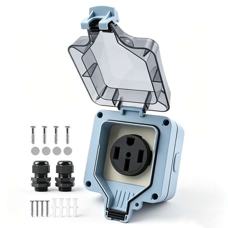 屋外電源コンセントボックス 防水IP66 50A 125v2 - Outdoor Power Hub のレビューと価格