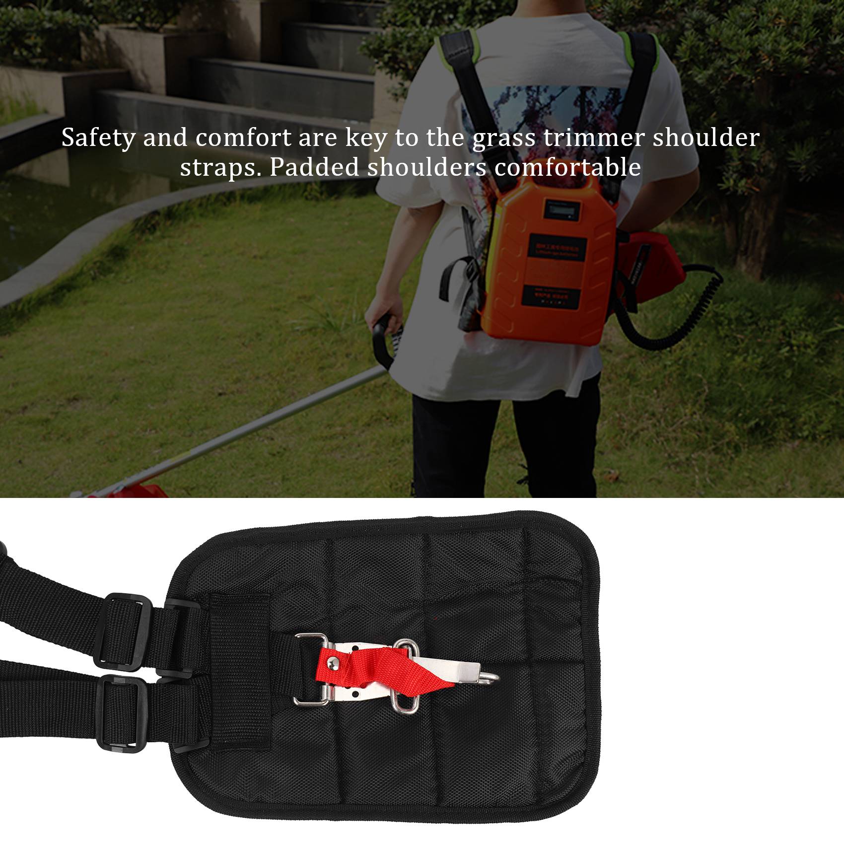 AB33-調整可能なパッド入りショルダーハーネスストラップ  - Brush Cutter Strap のレビューと価格