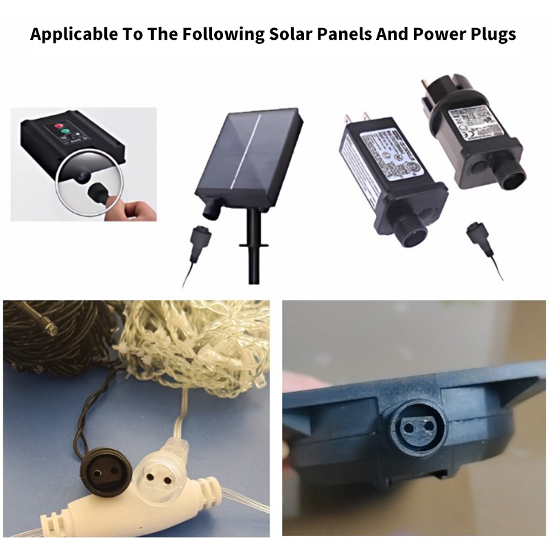 屋外用2ピンLEDコネクタ、ソーラーストリングライト用25c - Outdoor Power Hub のレビューと価格