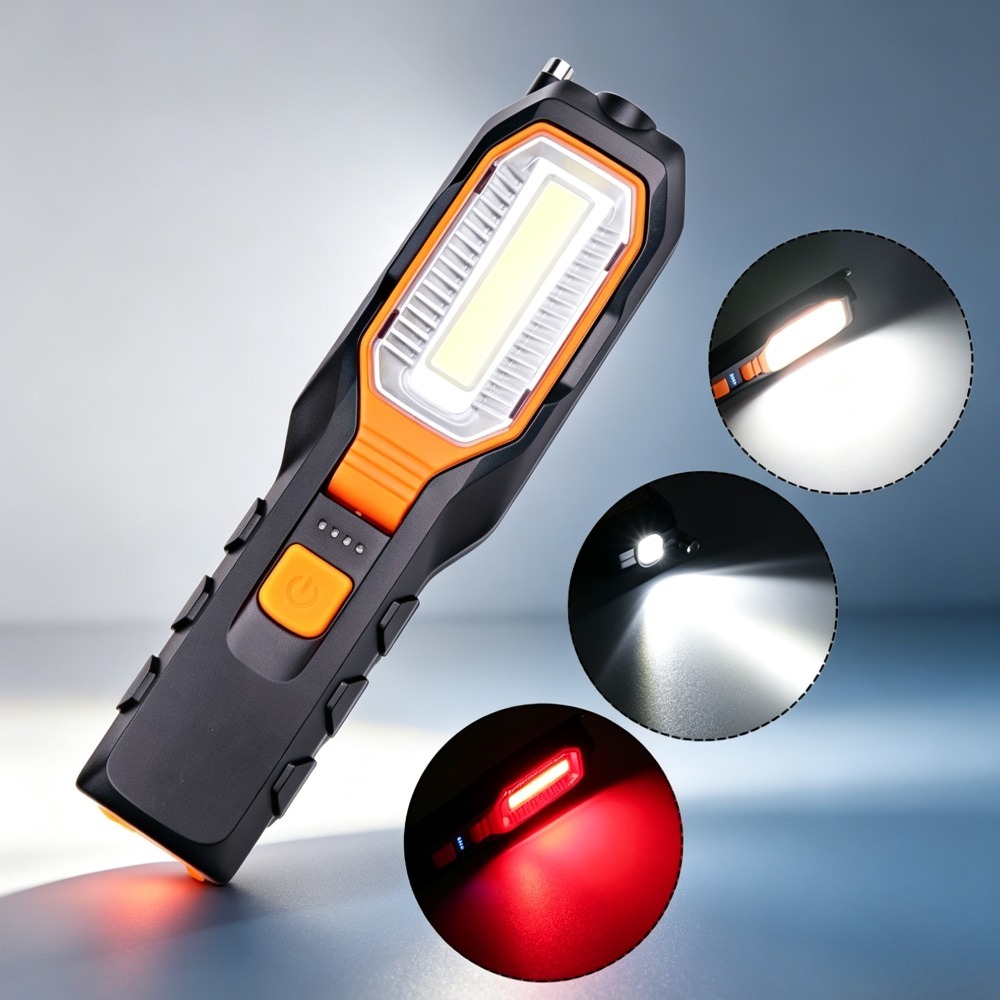 新しいLED作業灯、内蔵バッテリー、USB充電式、磁気回転式 - Outdoor Usb Power Bank のレビューと価格