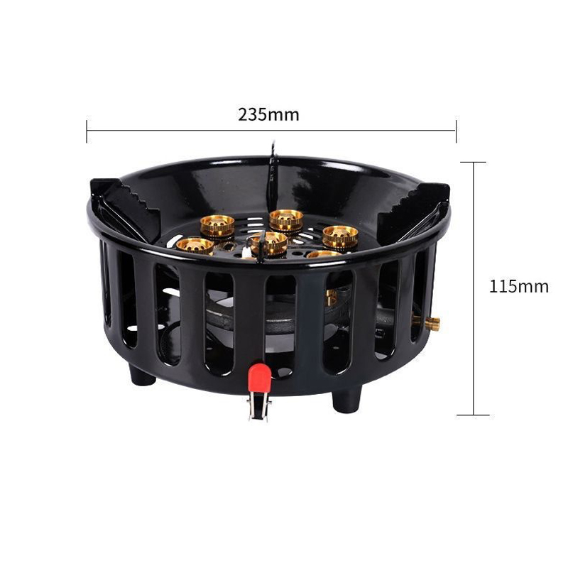 21000W 7芯キャンプストーブ ハイパワーガスバーナー  - Outdoor Power 'Hose' のレビューと価格