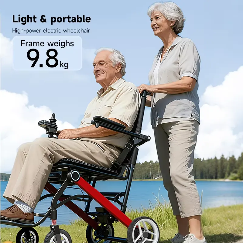 折りたたみ式電動リクライニング、軽量アルミ製電動車椅子、高齢 - Outdoor Power Recliner のレビューと価格